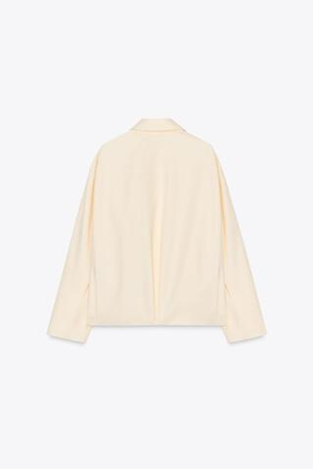 ZARA БОМБЕР — ZW COLLECTION, ВАНИЛЬНЫЙ