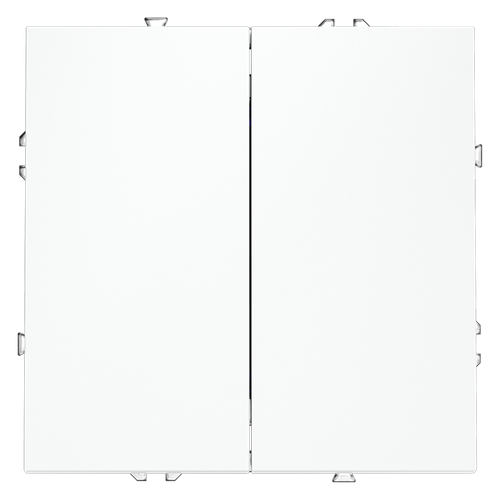 Выключатель встраиваемый VOLTUM S70 двухклавишный 10А, (белый матовый)