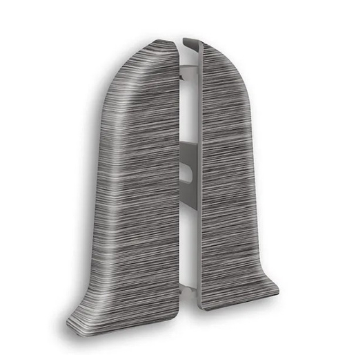 Торцевые (пара) для плинтуса 70мм "Идеал Классик", 187 Алюминий темный