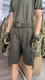 Шорты карго олива