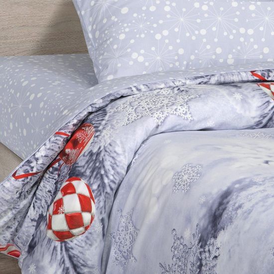 Двуспальный с европростынёй комплект постельного белья Время чудес DE LUXE поплин наволочки 70x70 см