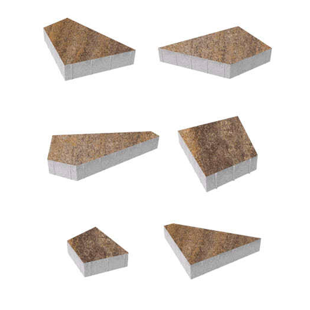 ТРОТУАРНАЯ ПЛИТКА ОРИГАМИ - Б.4.ФСМ.8 ИСКУССТВЕННЫЙ КАМЕНЬ ДОЛОМИТ, КОМПЛЕКТ ИЗ 6 ВИДОВ ПЛИТ