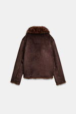 Двусторонний искусственный мех Двусторонний пиджак - ZARA