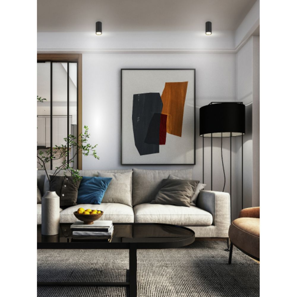 Светильник накладной ЭРА OL15 GU10 BK под лампу MR16 GU10 черный | Накладные светильники