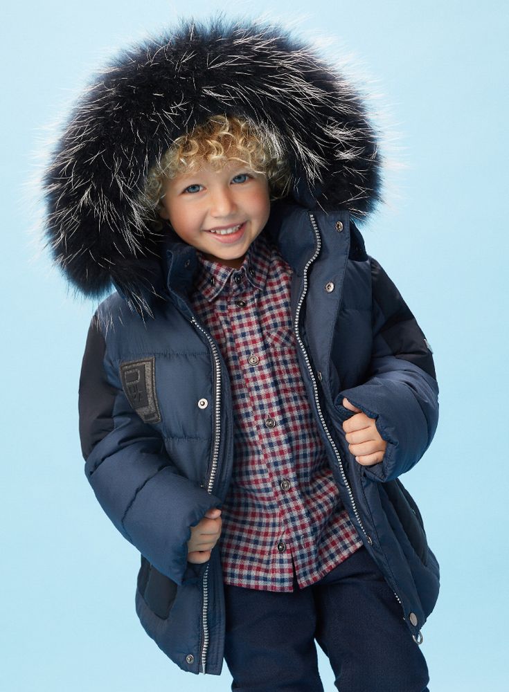 Куртка-аляска для мальчика с натуральной опушкой PULKA FW 19-20
