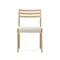 Стул Cudia из бежевой синели из массива дуба с натуральной отделкой FSC Mix Credi