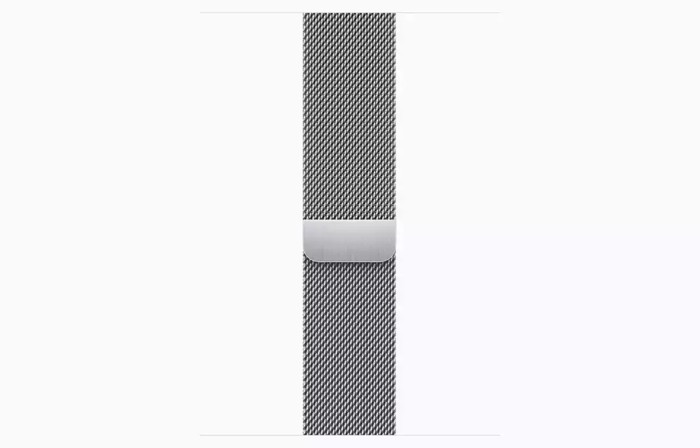 Apple Watch Series 9, 45 мм, из стали серебристого цвета, миланский сетчатый браслет