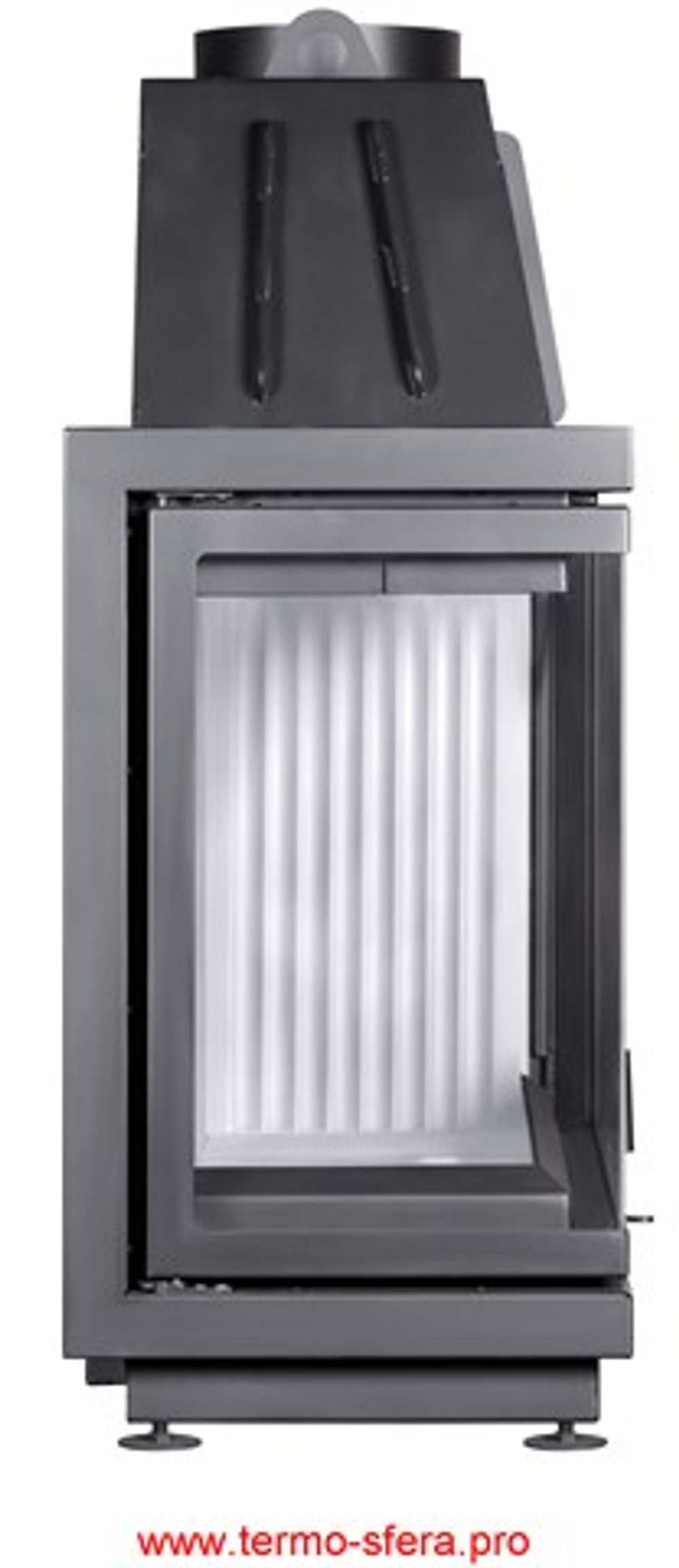 Каминная топка Экокамин Альфа 1000 L два стекла левая