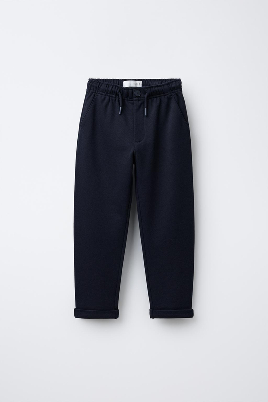 ZARA БРЮКИ COMFORT НА РЕЗИНКЕ, СИНИЙ