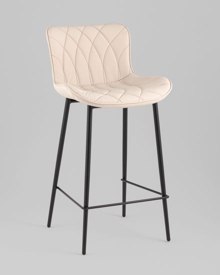 Стул барный Vault экокожа светло-серый