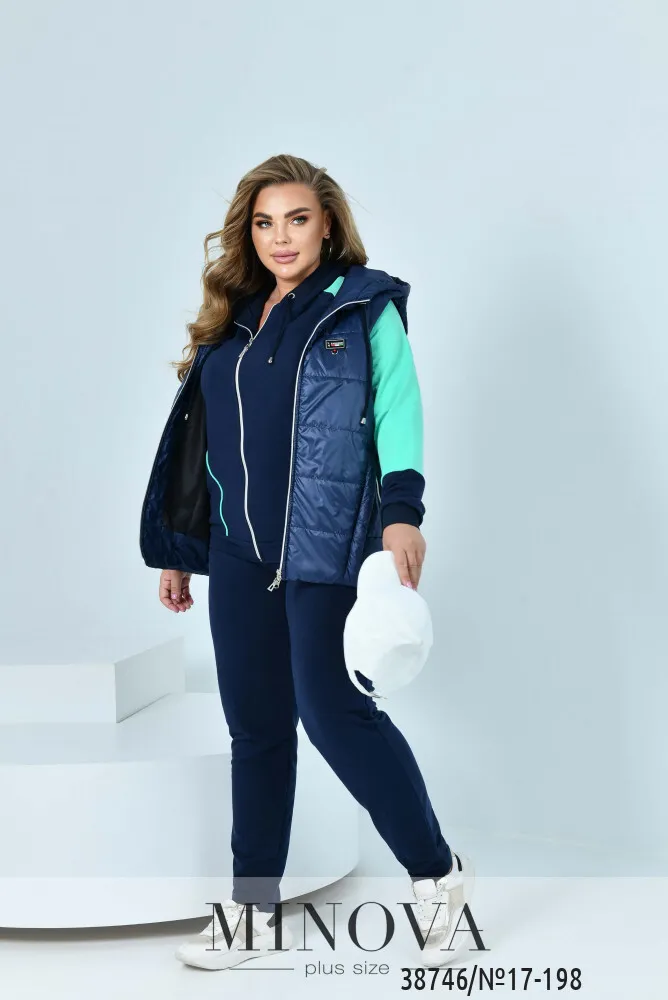 Костюм 17-198-синий-ментол Minova