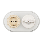 Рамка 2-х постовая, керамика, цвет белый BF2-620-01