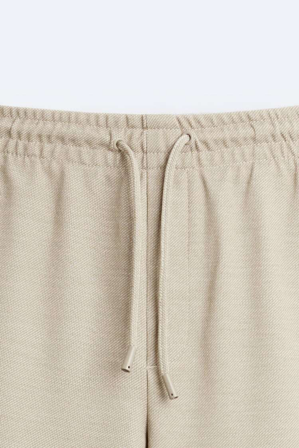 ZARA БРЮКИ EASY CARE С ПОЯСОМ НА ШНУРКЕ, СВЕТЛЫЙ-КОРИЧНЕВЫЙ