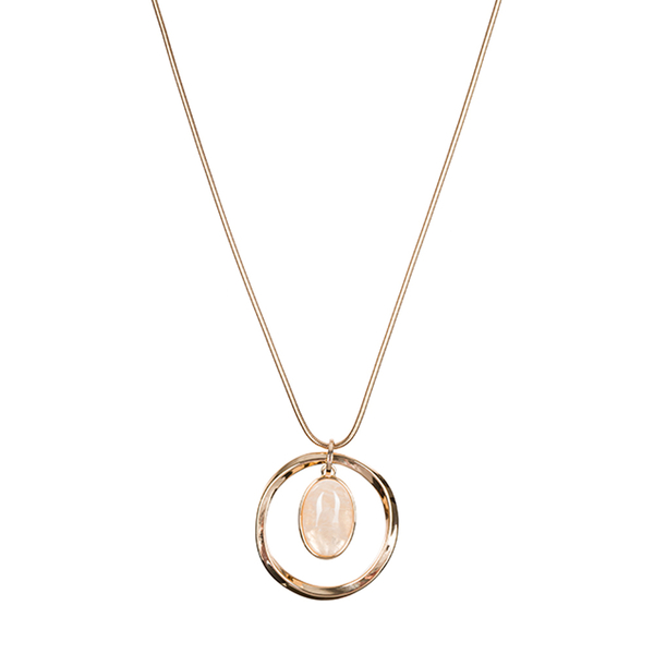 Колье Fiore Luna CRYSTAL-PEACH OPAL LN5137 BR/G