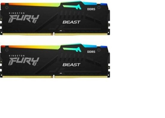 Оперативная память KINGSTON DDR5 32GB 2*16GB FURY Beast Black RGB EXPO/XMP 6000Mhz PC48000 CL36 1.35V 288-pin 16Gbit retail KF560C36BBEAK2-32