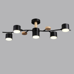 8194/5C COMFI LN25 261 черный, металл/дерево/пластик Потолочный светильник LED GX53 5*9W 220V CRYPTO