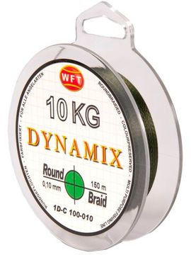 Леска плетёная WFT KG ROUND DYNAMIX Green 150 м, 0,10 мм