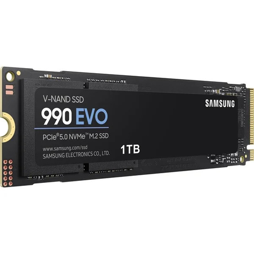 Жесткий диск SSD M.2 1Tb Samsung 990 EVO, 5000/4200MBs, 800000 IOPS, V-NAND TLC, PCI-E4.0x4 (MZ-V9E1T0BW)