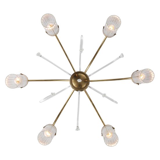 SL1401.303.06 Люстра подвесная ST-Luce Латунь/Латунь, Прозрачный E14 6*40W Luminera