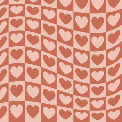 Groovy chessboard hearts