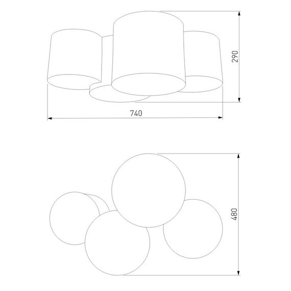 Потолочный светильник TK Lighting 6592 Mona Nature