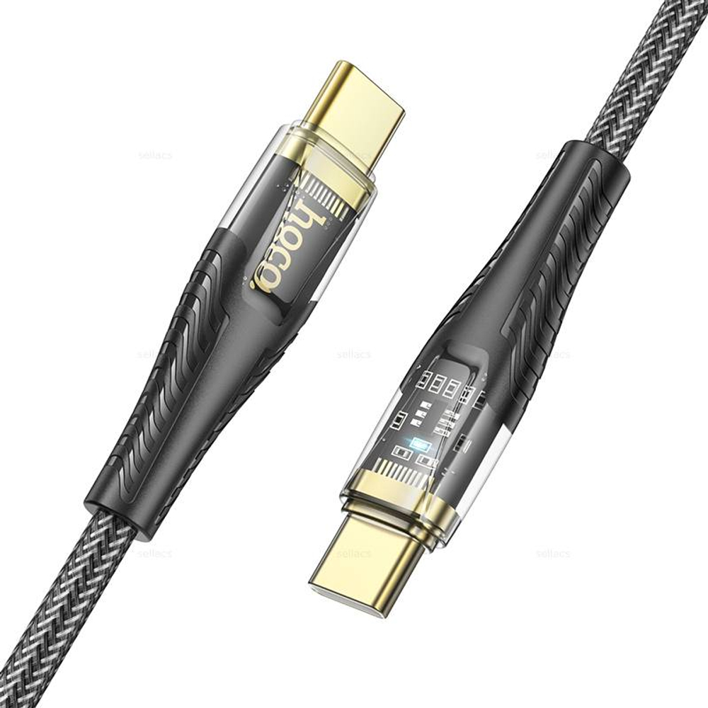 Кабель Type-C на Type-C Hoco U121 (black) (Краснодар склад)