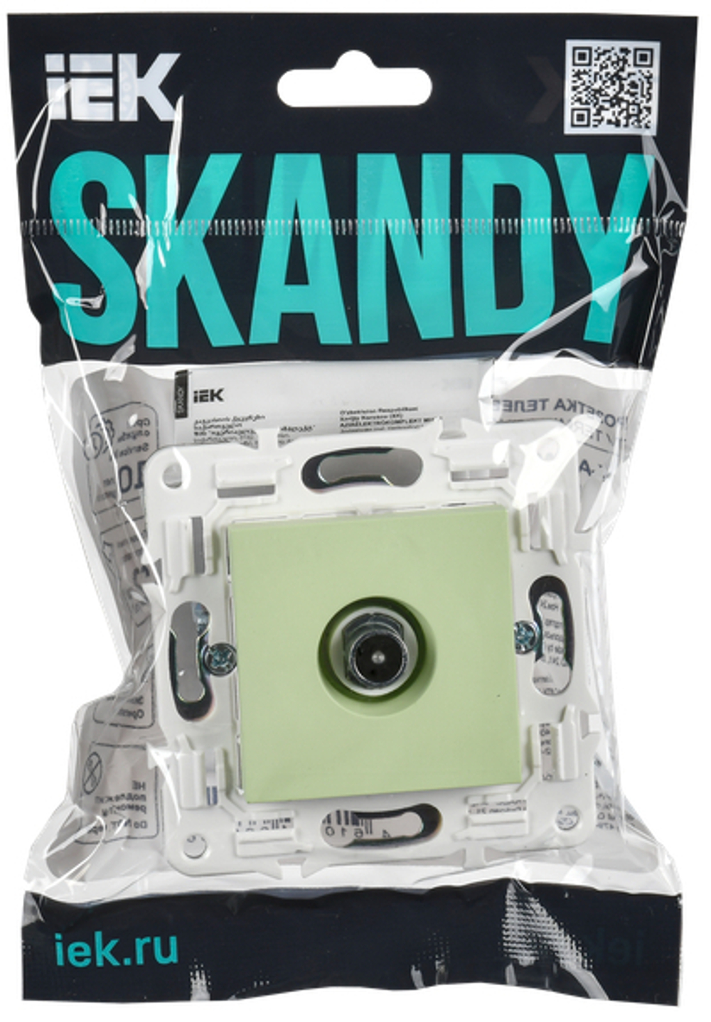 SKANDY Розетка TV проходная SK-A17G мятный IEK
