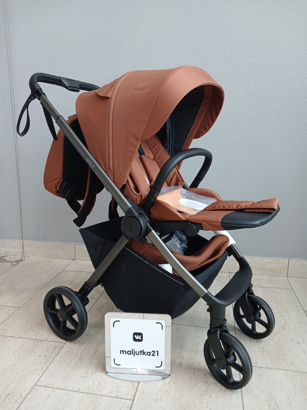 Коляска детская RANT "GOLF" RA101 Maroon Brown