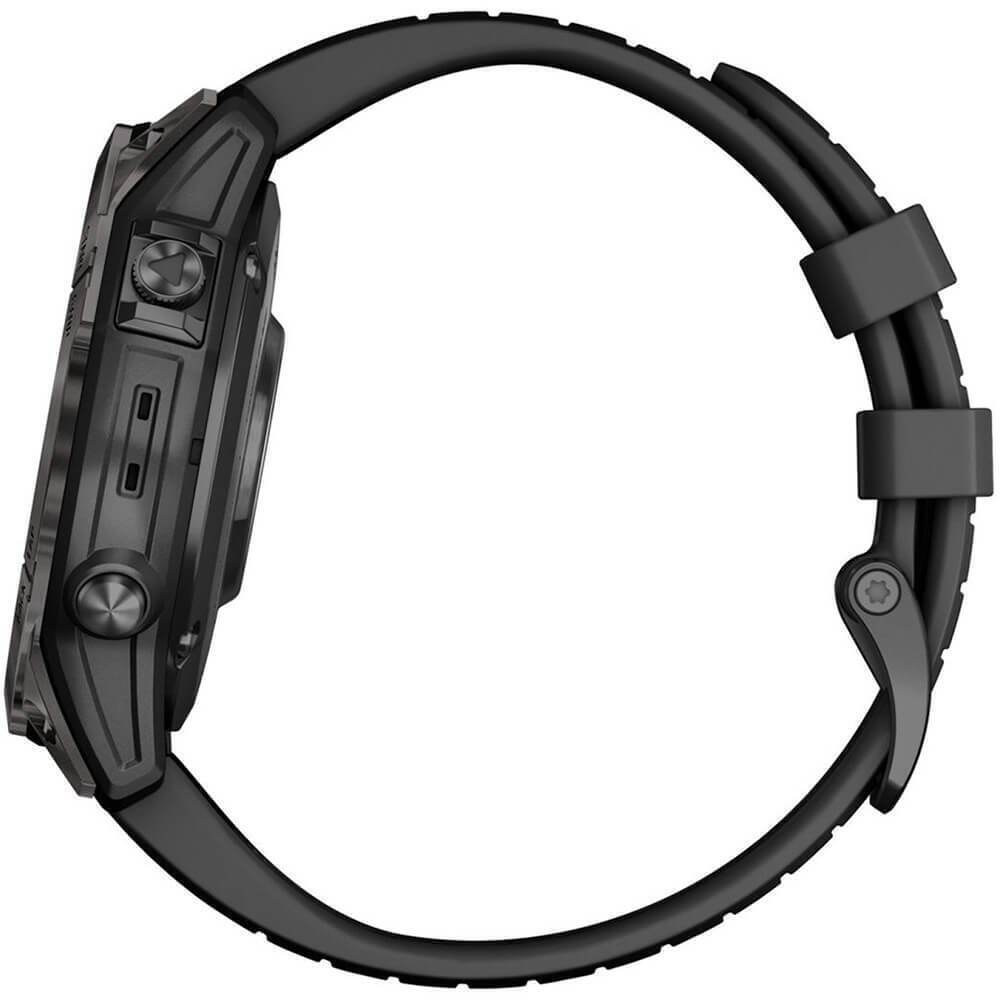 Умные часы Garmin Fenix 7 Pro 47 мм с сапфировым стеклом и солнечной батареей титан DLC Carbon Grey с черным ремешком