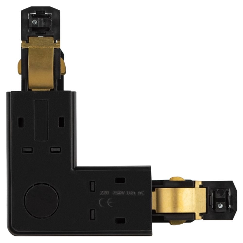 Коннектор для трехфазного шинопровода ЭРА STR-30-B-CN-LE типа LE угловой наружный черный