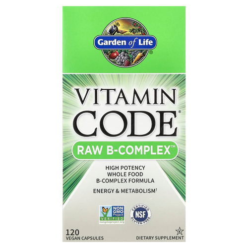 Garden of Life, Vitamin Code, Raw B-Complex, 120 веганских капсул