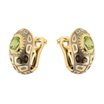 Серьги с Хризолитом и Сапфирами, E0193-0/25