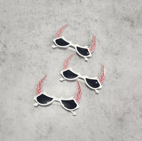 Очки Черт жёлтые с зелёным