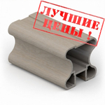 Вертикальный профиль Н (5,40 м) Дуб дымчатый ПВХ