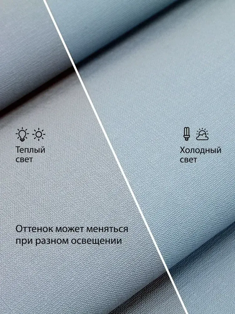 Обои флизелиновые 1.06, виниловые синие однотонные Textile (Moda Interio) метровые под ткань в спальню и гостинную