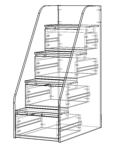 Лестница АМИ /514*1274*868/ шимо светлый