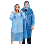 Дождевик-плащ на кнопках полиэтиленовый, универсальный размер 120x80 см, синий, SHAMAANI (ШАМААНИ), 610929