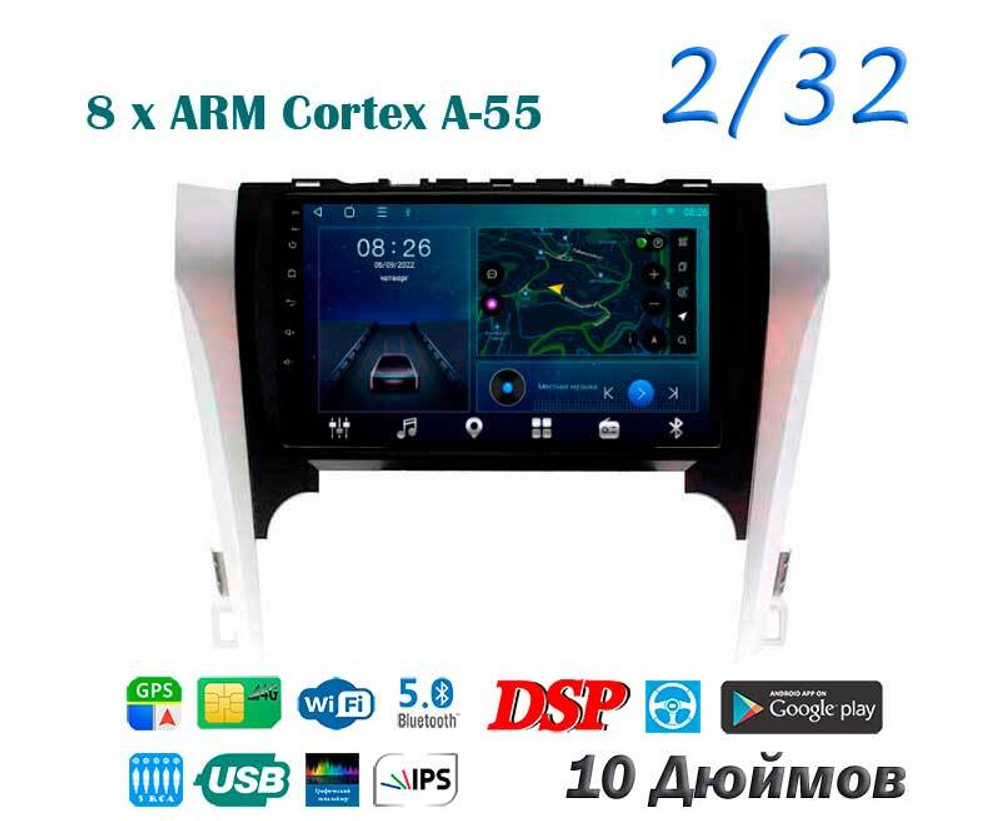 Topway TS18 2+32GB 8 ядер для Toyota Camry 2011-2014