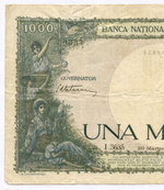 Банкнота Румыния 1000 лей 1945 год I.3635 0337. VF