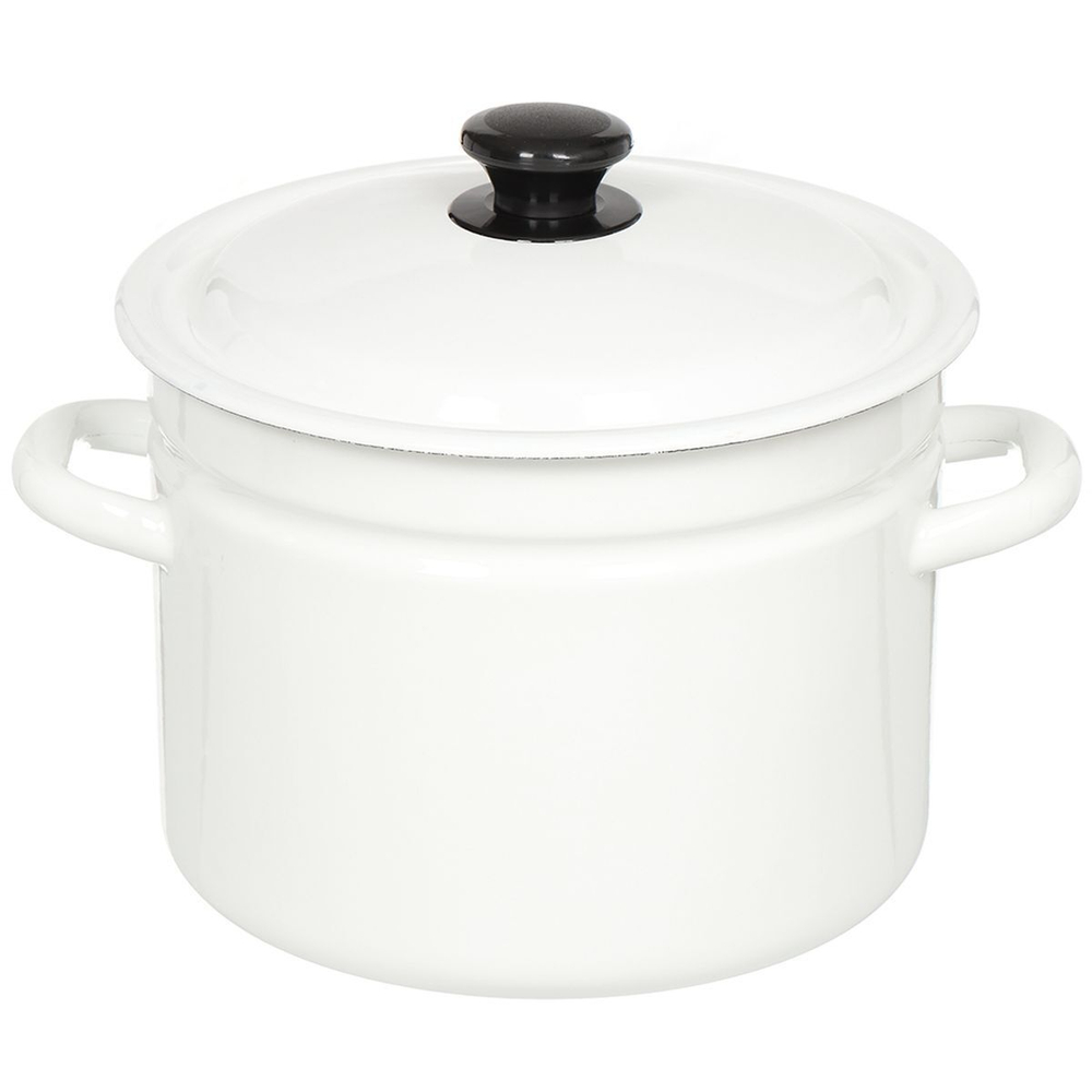 Кастрюля сталь, эмал, 6 л, с крыш, Керчь, 41804-182, в асс