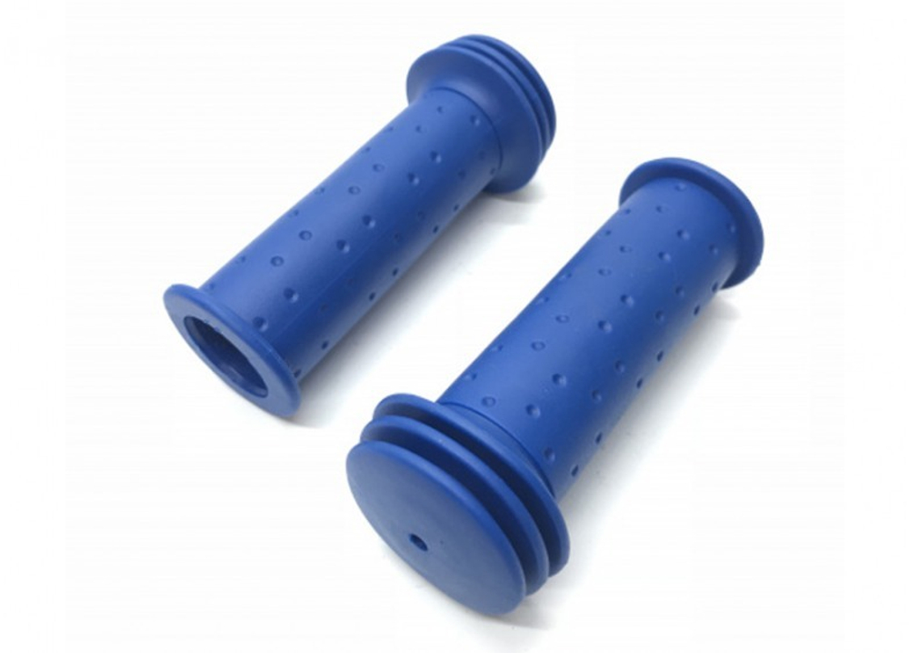 Грипсы детские 102мм резиновые синие с защитным  ø41мм тройным фланцем. Без упVLX-G37 BU