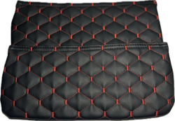 Чехлы на козырьки УАЗ 469, УАЗ "Хантер", УАЗ 452 "Буханка"(красная нить Рубин)