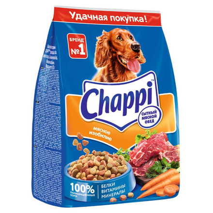 Сухой корм Chappi для собак мясное изобилие 600 гр