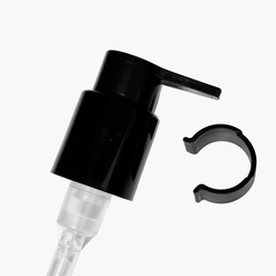 Дозатор для КРЕМА 28/410 черный гладкий с длинным носиком и фиксатором