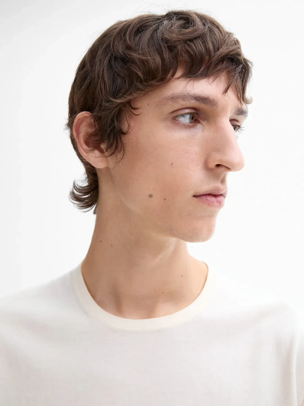 Massimo Dutti Футболка из 100% хлопка, натуральный, кремовый