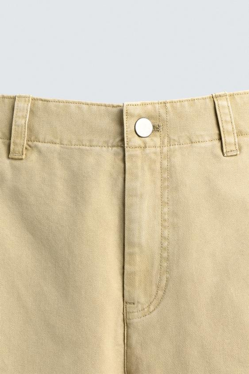 ZARA БРЮКИ BALLOON FIT С ЭФФЕКТОМ ПОТЕРТОСТИ, СВЕТЛО-ЖЕЛТЫЙ