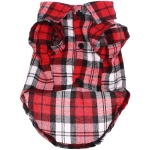 Кофта - рубашка фланелевая для мелких пород собак и кошек «BRO Style», цвет красный, р M