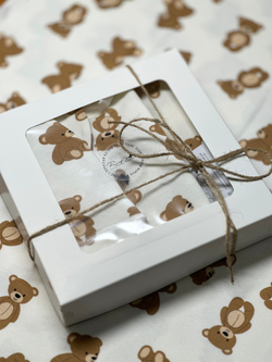 Набор "Мишутка" (Пеленальный кокон + Шапочка Узелок + Непромокаемая пеленка)