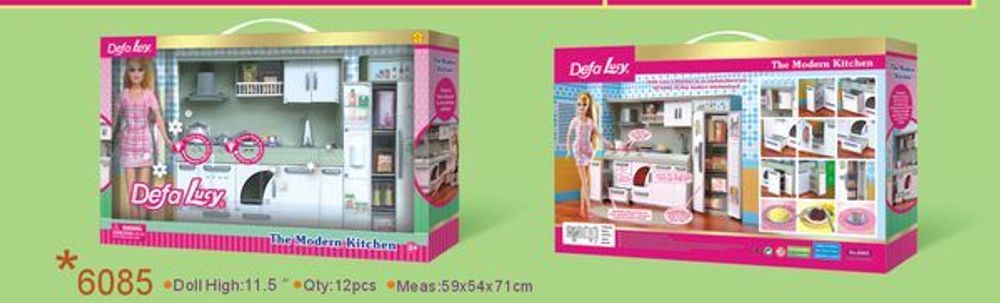Купить Набор Defa Современная кухня в комплекте с куклой.