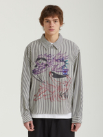 Мужская Рубашка Angel Striped Half Zip